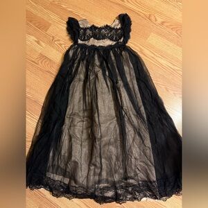 Trish Scully Designer Elegant Black and Tan Kids Formal Dress
